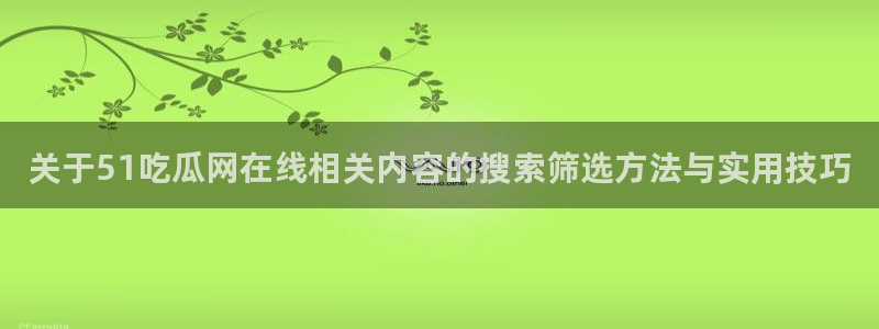 吃瓜黑料在线:关于51吃瓜网在线相关内容的搜索筛选方法与实用技巧